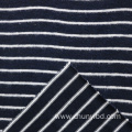 Breathable High Quality Rayon80% Polyester18% Spandex2% Stripes Pattern Loose Single Jersey Knitted Shirt Fabric For Men Women